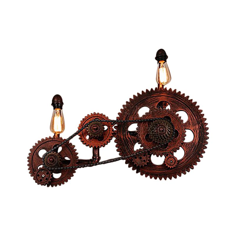 Ausrüstung Metallleuchten Industrial 2 Lichter Wohnzimmer Wandbeleuchtung in verwittertem Kupfer