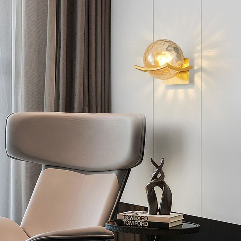 Moderne nordische Kugel Wandmontage Leuchte Glas 1 Lichtwandlampen für Wohnzimmer