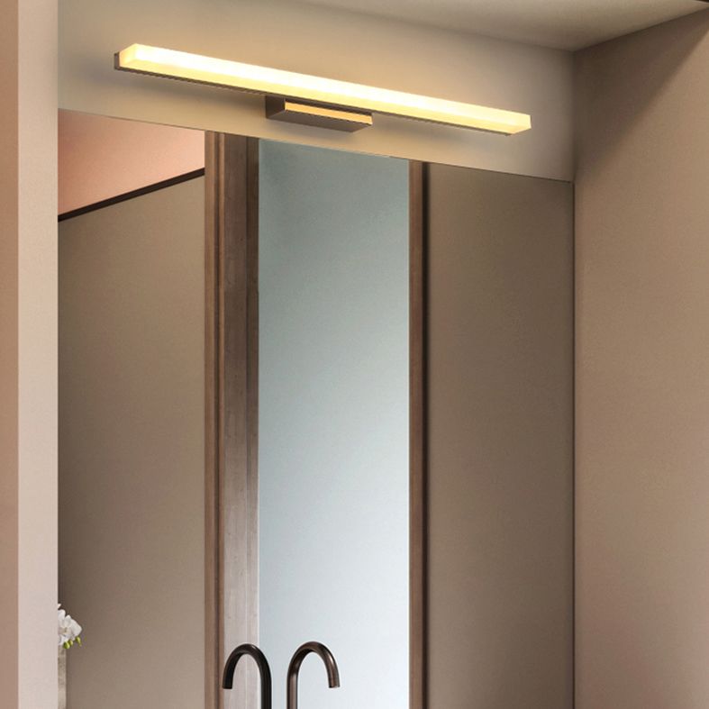 Modern Minimalist Style Rectangular Vanity Wall Light Fixtures 1 Light Wall Mounted Vanity Lights with Acrylic Shade