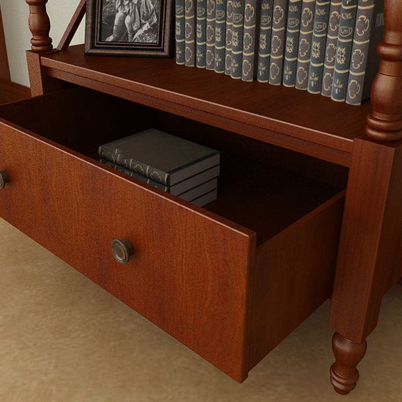 Nordic Wooden Open Back Bookshelf Etagere Bookshelf with Drawers