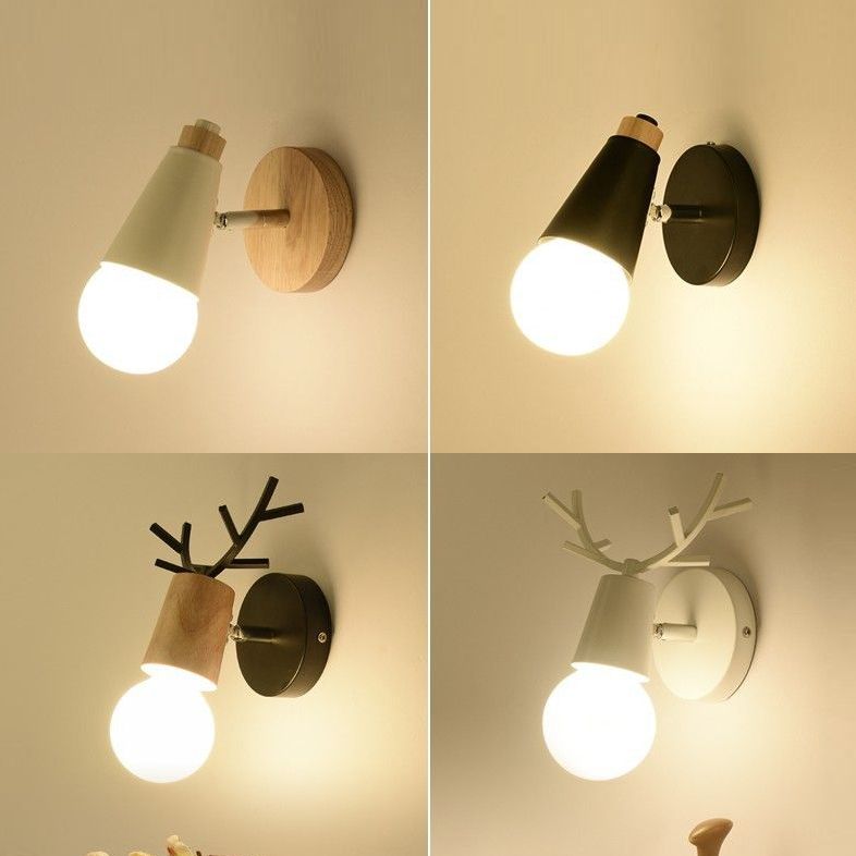 Modern Creative Macaron Wall Lamp Iron Geometric Wall Light for Interior Spaces