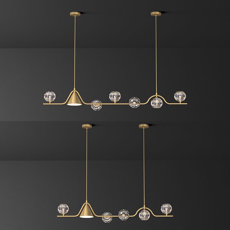 Globe Crystal Shade Island Light Modern Simplicity Style Hanging Lamp voor eetkamer