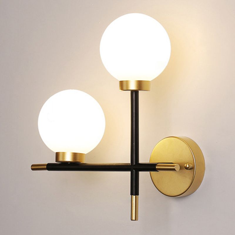 Modern Minimalist Style Global Wall Lighting Fixtures Sconce Light with Glass Shade for Living Room