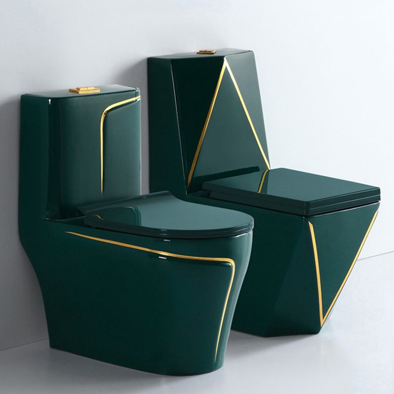 Traditional Ceramic Flush Toilet Floor Mounted Toilet Bowl for Washroom