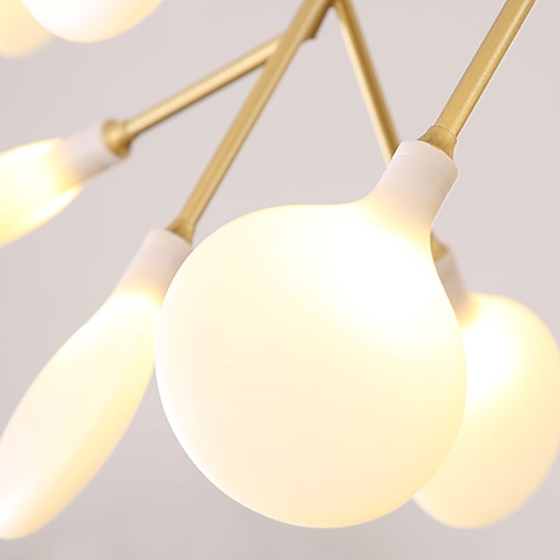 Chandelier de la branche lustre moderne Lumière de lustre en or pour le salon