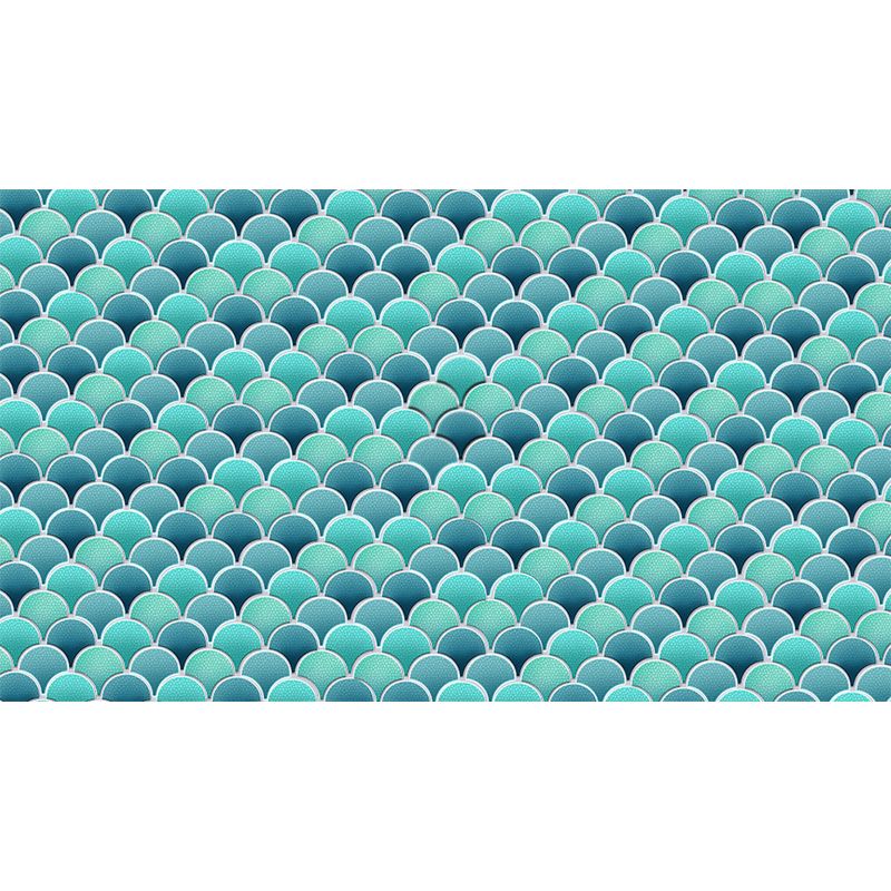 Fishscale Wall Covering Mural Modern Waterproofing Living Room Wall Decor, Custom Size