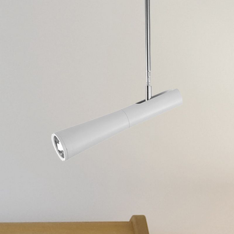 Illuminazione a sospensione conica in bianco/nero la luce del soffitto a led in metallo moderno a led con giuntura regolabile in caldo/bianco