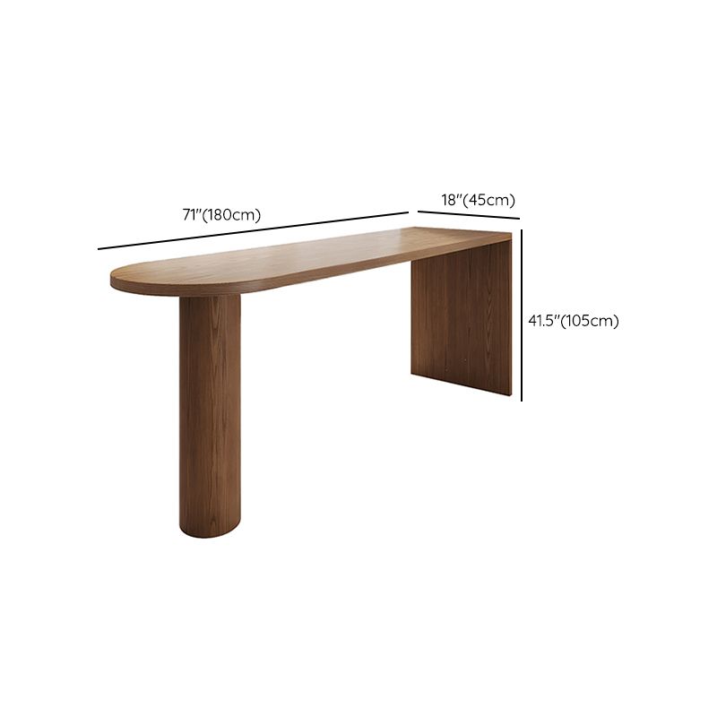 Double Pedestal Counter Height Dining Table Brown Counter Wine Table