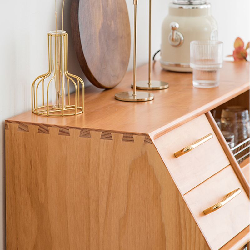 38.58" Tall 2 - Drawer Accent Cabinet, 1-door Wooden Rectangle Cabinet with Shelf