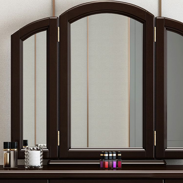 Traditional 3-piece Mirrored Vanity Set 3 Storage Drawers Dresser
