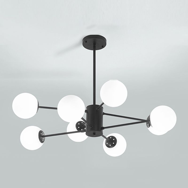 Sospensione in stile moderno Sospendente Luce soggiorno Appedisci con tonalità di vetro