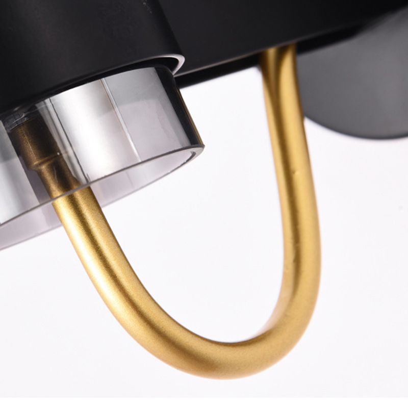 Modern Style Brass Wall Light Bowl Wall Sconce with Glass for Living Room