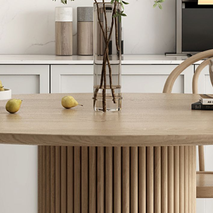 Pine Round Dining Table Contemporary Dining Table with Pedestal Base