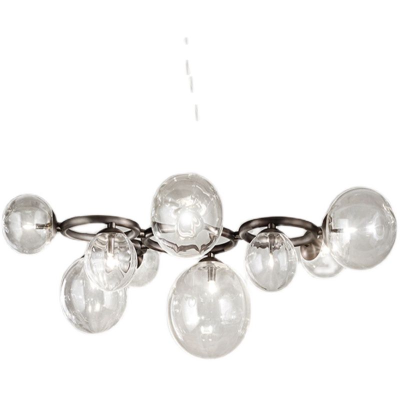 Kugelförmiger Kronleuchter 2 Farbe Optionaler minimalistischer Kronleuchter für Esszimmer Schlafzimmer