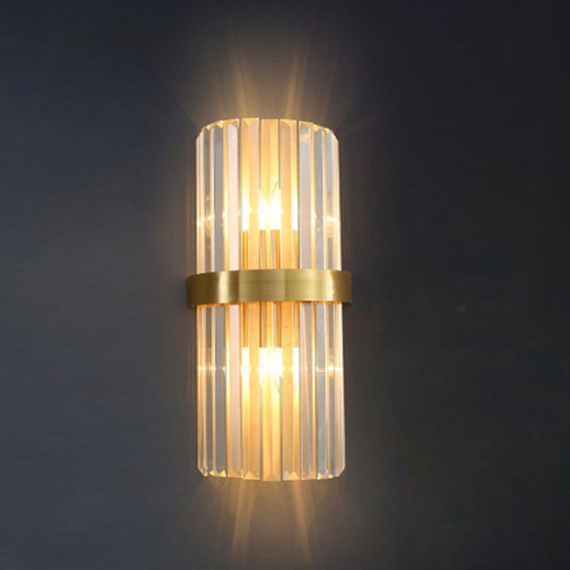 Kristallgeometrischer Schatten 2 Leichter Wandleuchten moderner Wandmontageleuchte in Gold