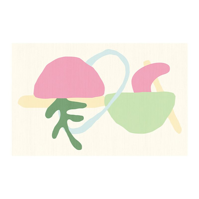 Colorful Color Block Soft Rug Abstract Style Loom Rug for Bedroom