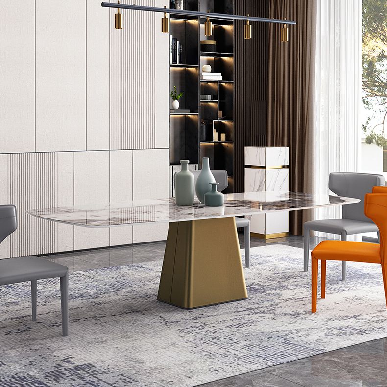 Glam Dinette Set for Dining Room 1/4/5 Pieces Glossy White Dining Table Set