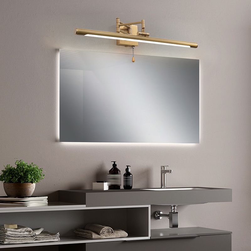 Modern Vanity Light Fixture Linear Metal 1-Light Wall Mounted Light Fixture