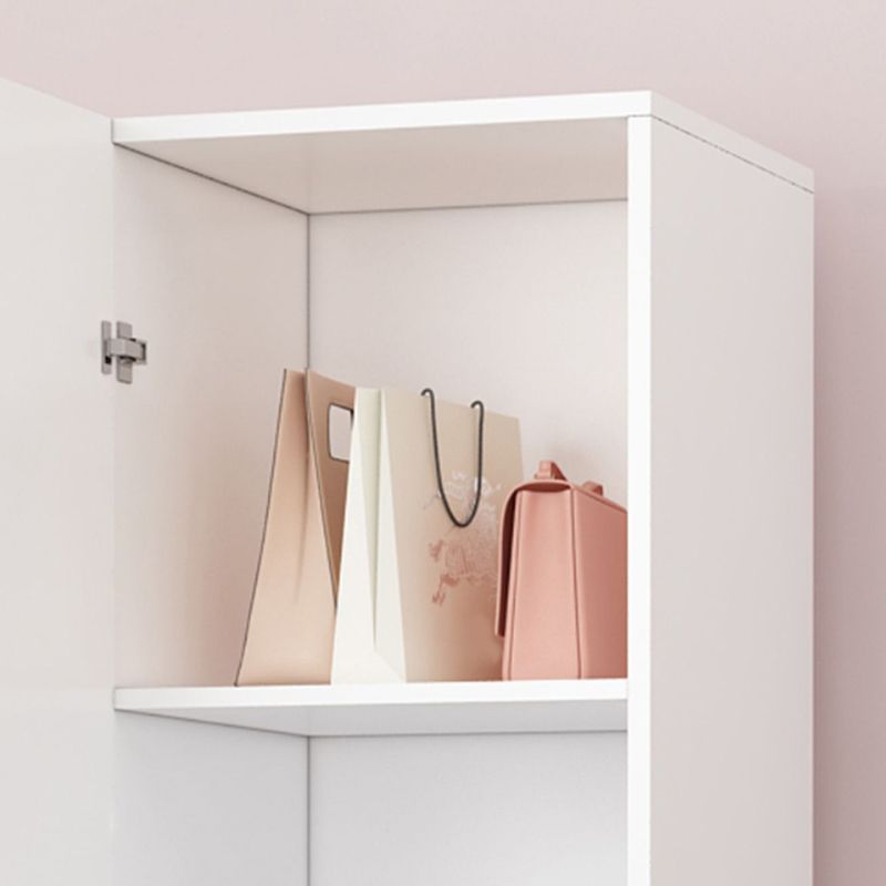 Modern Wooden White Coat Locker High Gloss Kids Closet with 1 Door