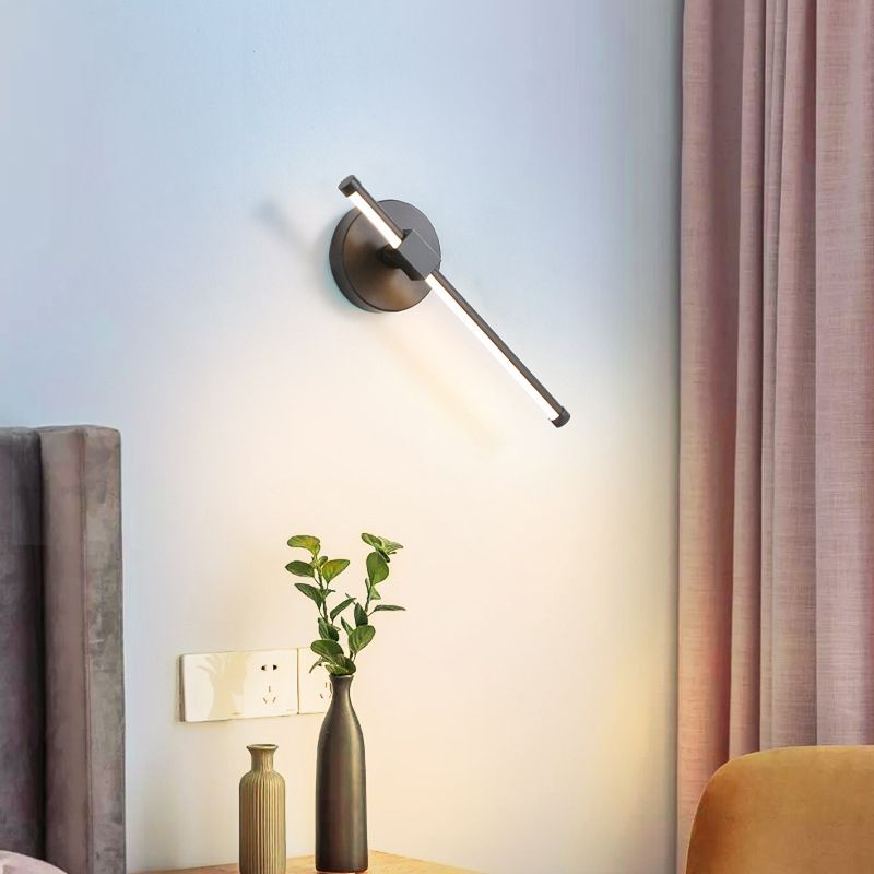 Strip Shape Wall Lighting Modern Style Metal 1 Lights Sconce Lamp for Living Room