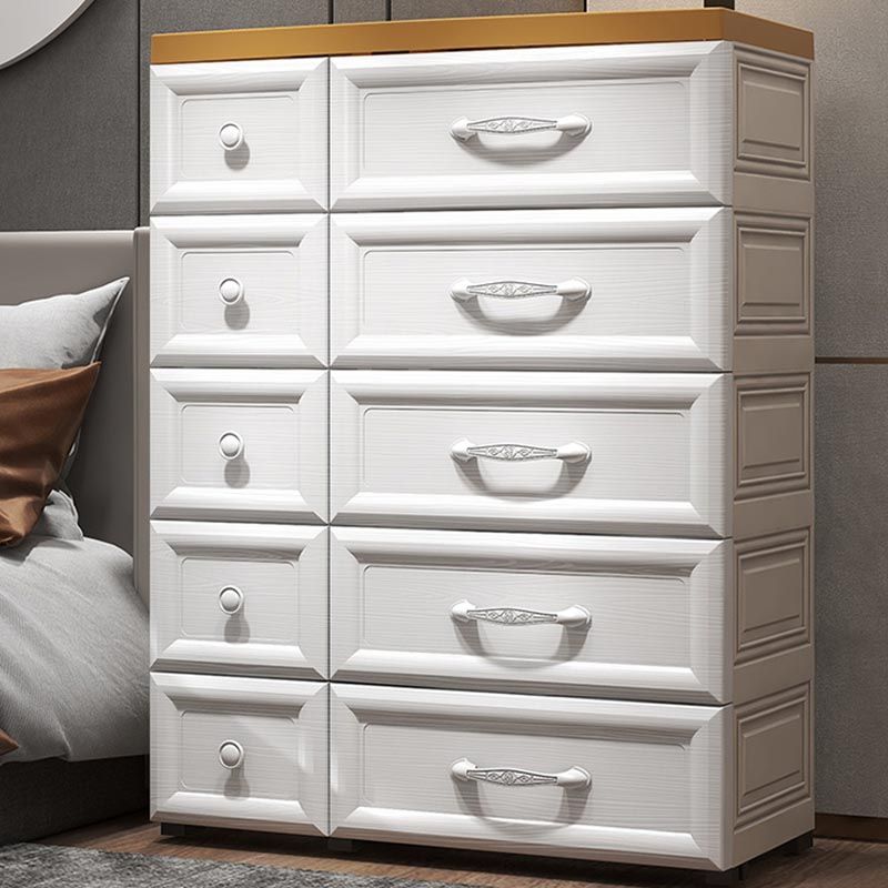 10-drawer Storage Cabinet Contemporary Plastic Wardrobe Armoire