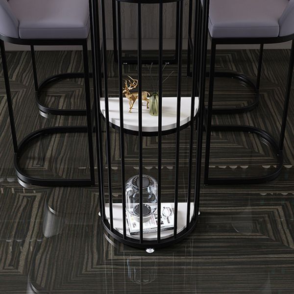 Table du comptoir supérieur en pierre blanche industrielle Tableau de 42 pouces pour le salon