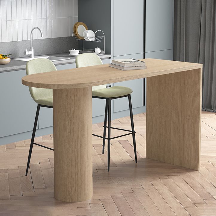 Solid Wood Bar Dining Table Contemporary Bar Dining Table with Sled Base