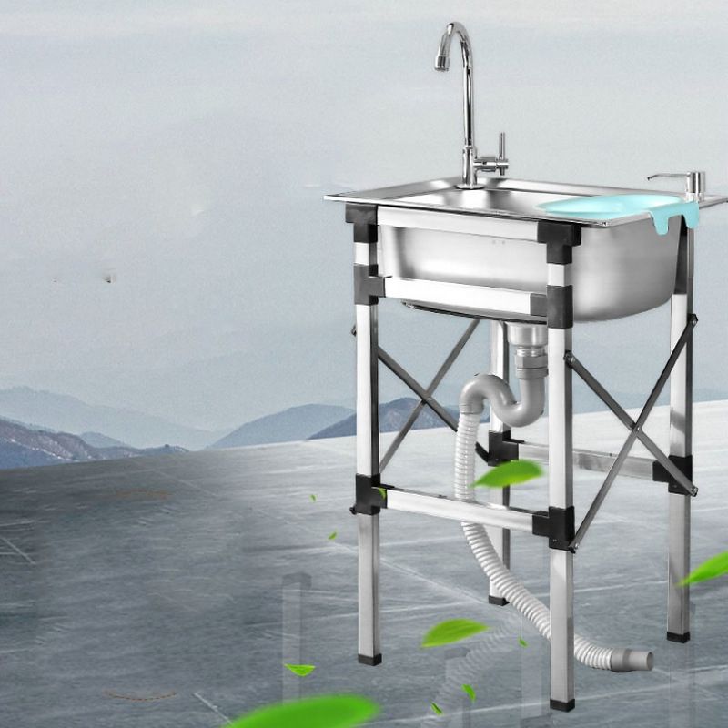 Stainless Steel Sink Contemporary Style Kitchen Sink with Bracket