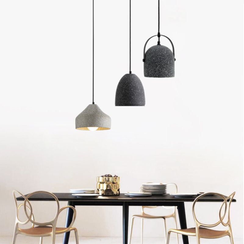 Zement -Anhänger -Deckenlichter mit Schatten moderner 1 leichter Anhängerlampe