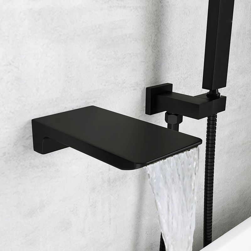 Modern Wall Mounted Metal Tub Filler Single Handle Bathroom Faucet