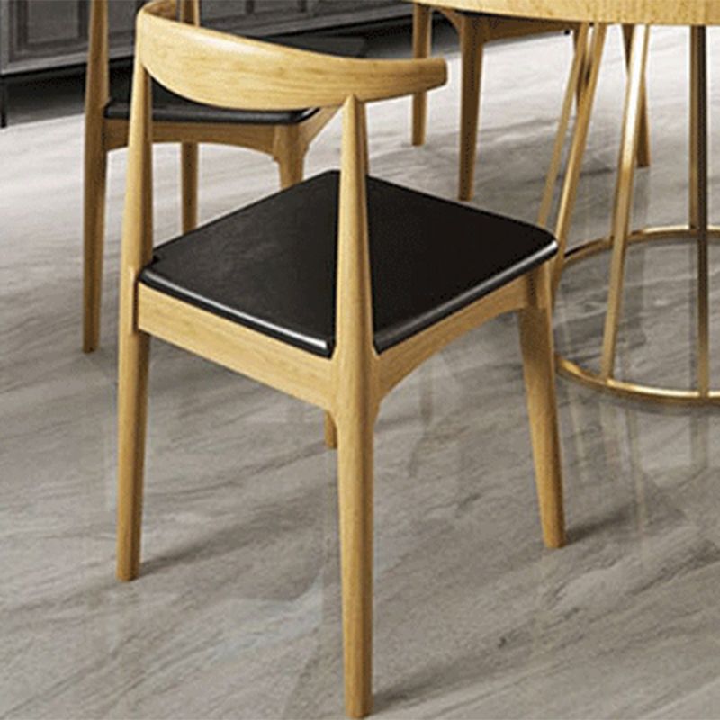 Contemporary 1/2/5/7 Pieces Furniture Round Solid Wood Dining Table Set in Brown