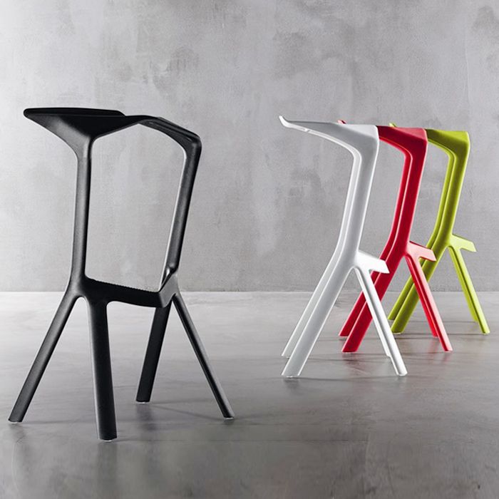 Contemporary Stackable Counter Stools Colorful Indoor Geometric Bar Stool, 1 Piece