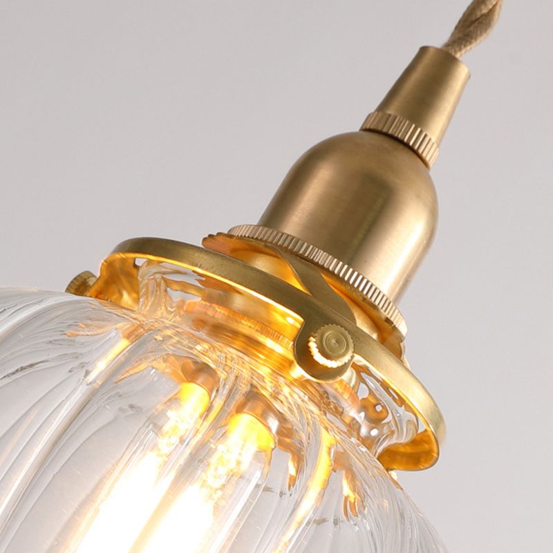 Salle ronde pendentif luminaire en verre de style contemporain de style suspendu en or