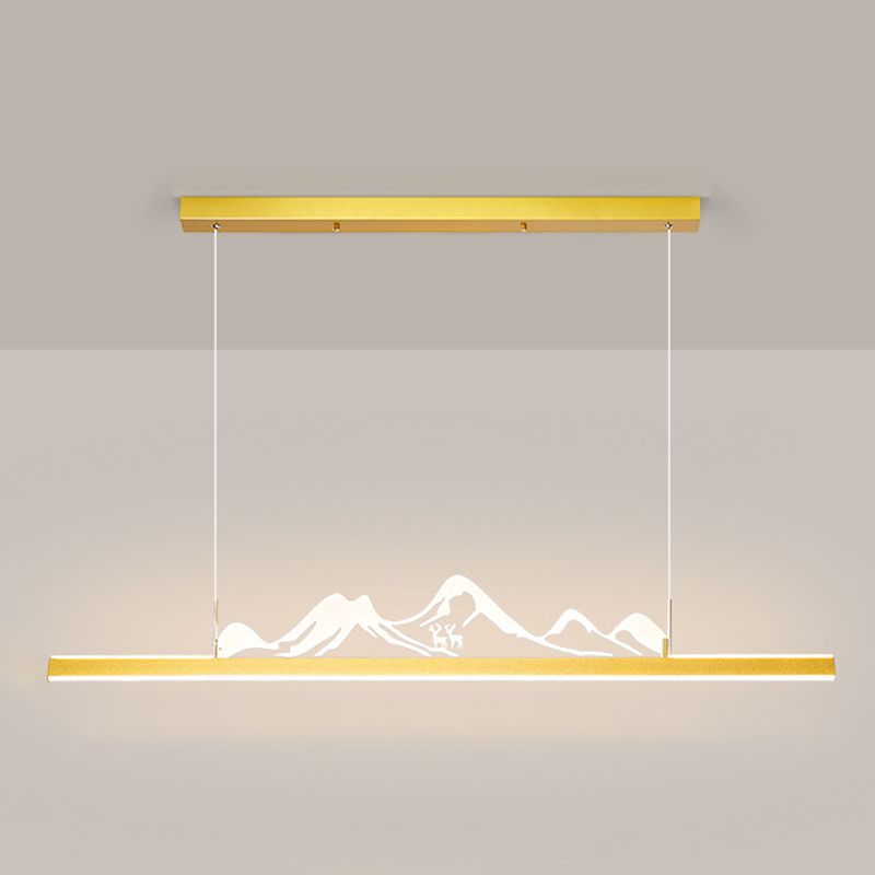 Modern Island Lighting LED Acrylic Pendant Light Fixture for Dining Room