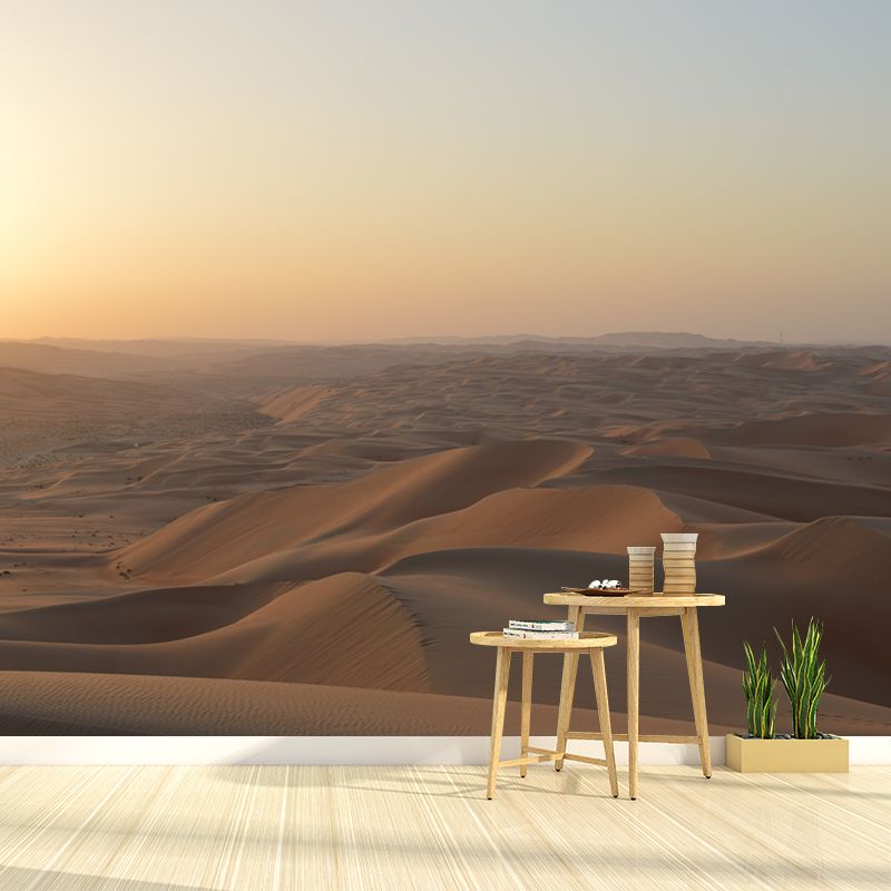 Desolate Desert Mural Wallpaper for Sitting Room Decor, Moisture Resistant