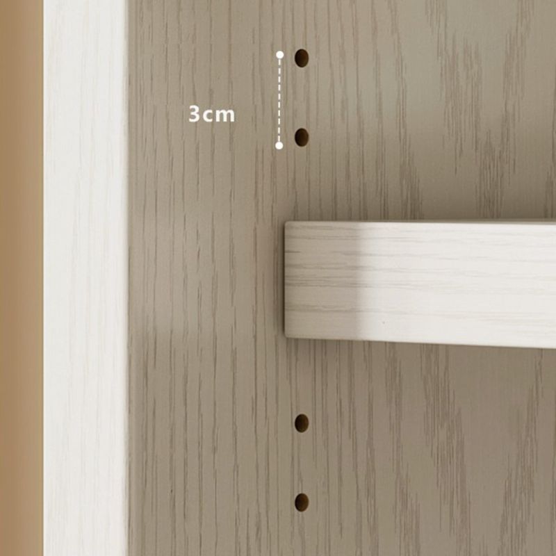 Standard White Bookcase Wooden Contemporary Bookshelf with Doors