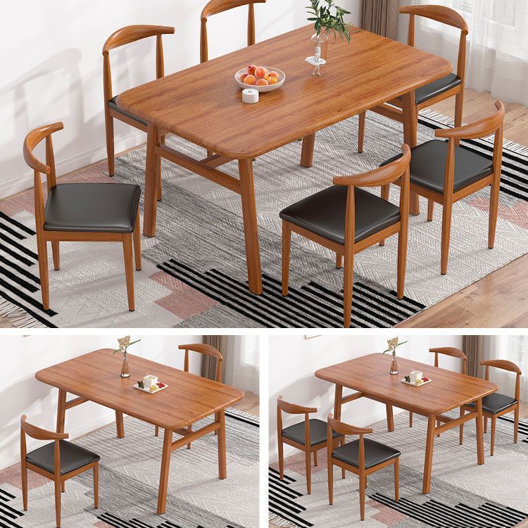 Modern Wood Dinette Set 1/2/3/5/7 Pieces Home Dining Table Sets