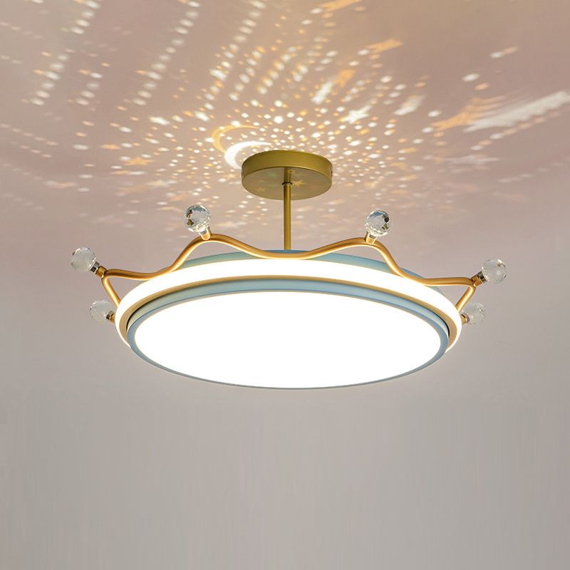 Modern Style LED Ceiling Light Colorful Flush Mount Light Fixture for Bedroom