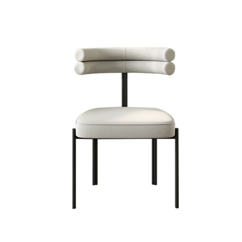 Industrial Style Side Chair Ladder Back Metal Dining Room Chair for Home