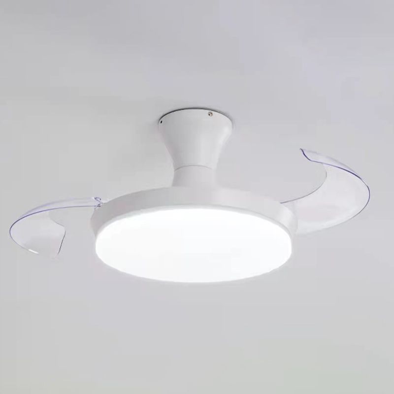 Round Study Room plafondventilator licht metallic macaron -stijl LED Semi Flush Mount Lighting