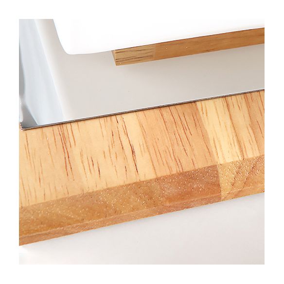 Moderne, schattige Deckeneinbauleuchte aus hellem Holz, Gang-Deckenleuchte aus Holz
