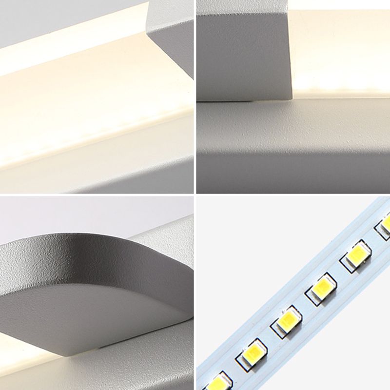 Bar Salle Bathroom Gince Light acrylique LED Vanity Wall Lightture avec coin arrondi