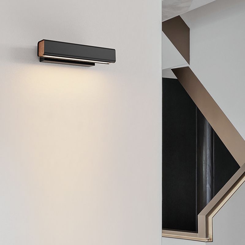 Modernism Single Black Wall Mounted Sconce LED Metal Wall Light