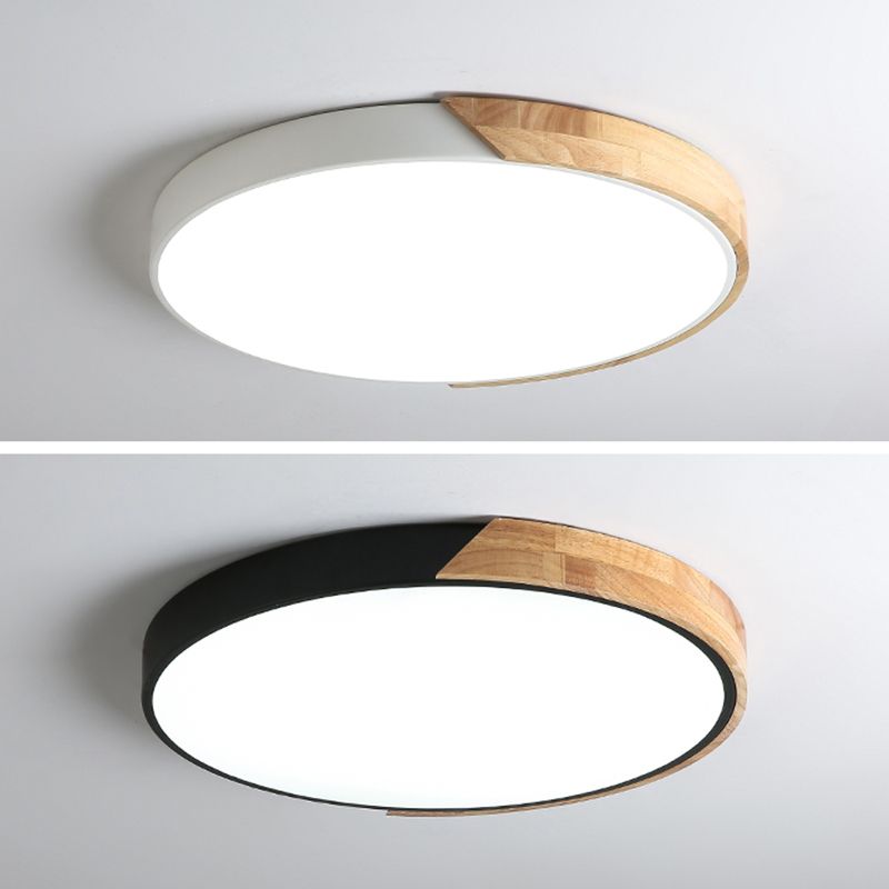 Rounded Shape 1-Light LED Flush Light New Modern Iron Flush Mount Ceiling Light Fixtures