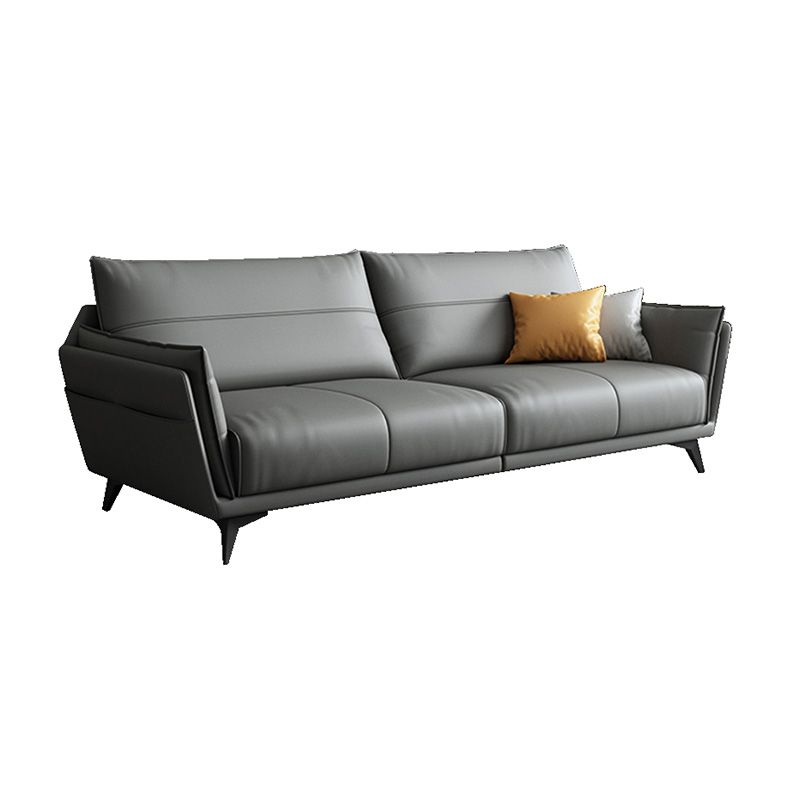 Stain Resistant Faux Leather with Storage Living Room Square Arm Seating