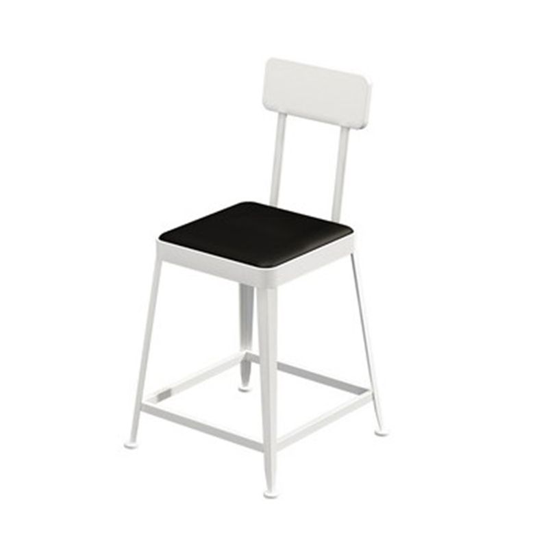 Glam Metal Stool Kitchen 4 Legs Counter Stool in Matte Finish