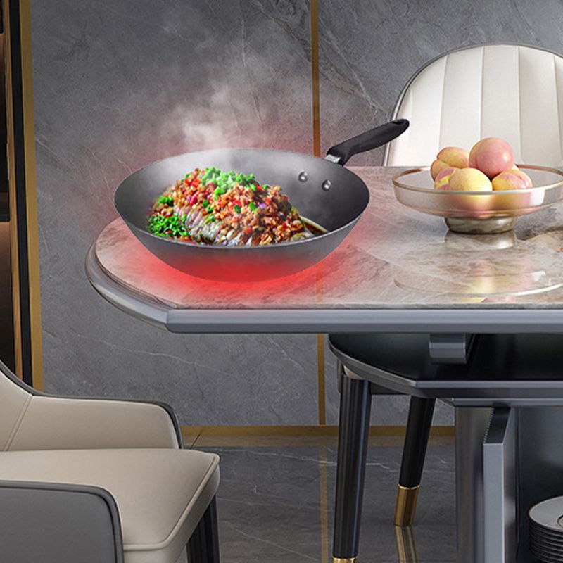 Modern Stone Dining Table with 2 Doors Table for Dining Room