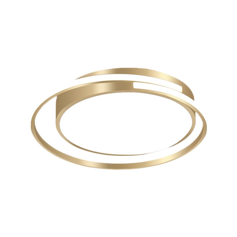 Metal Drum Flush Mount Lamp Contemporary LED Flush Ceiling Light in Gold for Bedroom, 16.5"/20.5"/25.5" W (The customization will be 7 days)