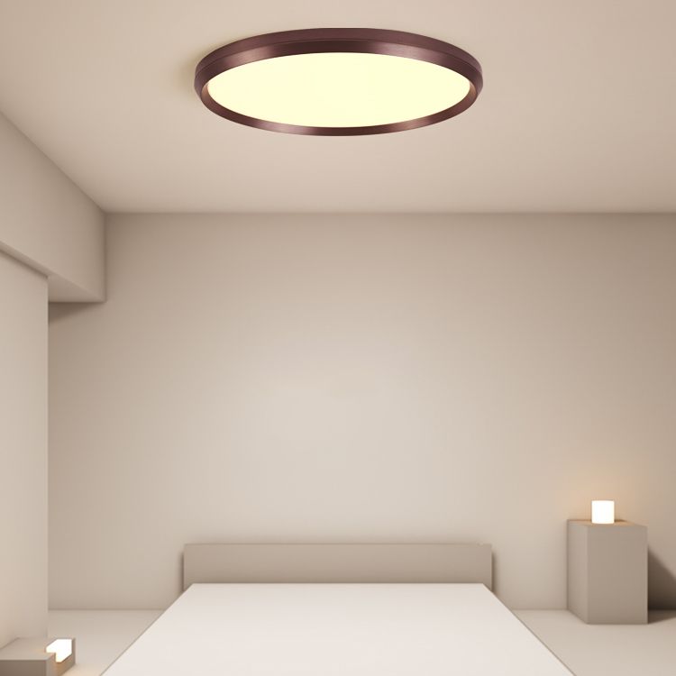 Plafonnier LED concis et moderne, montage circulaire en aluminium avec abat-jour en acrylique