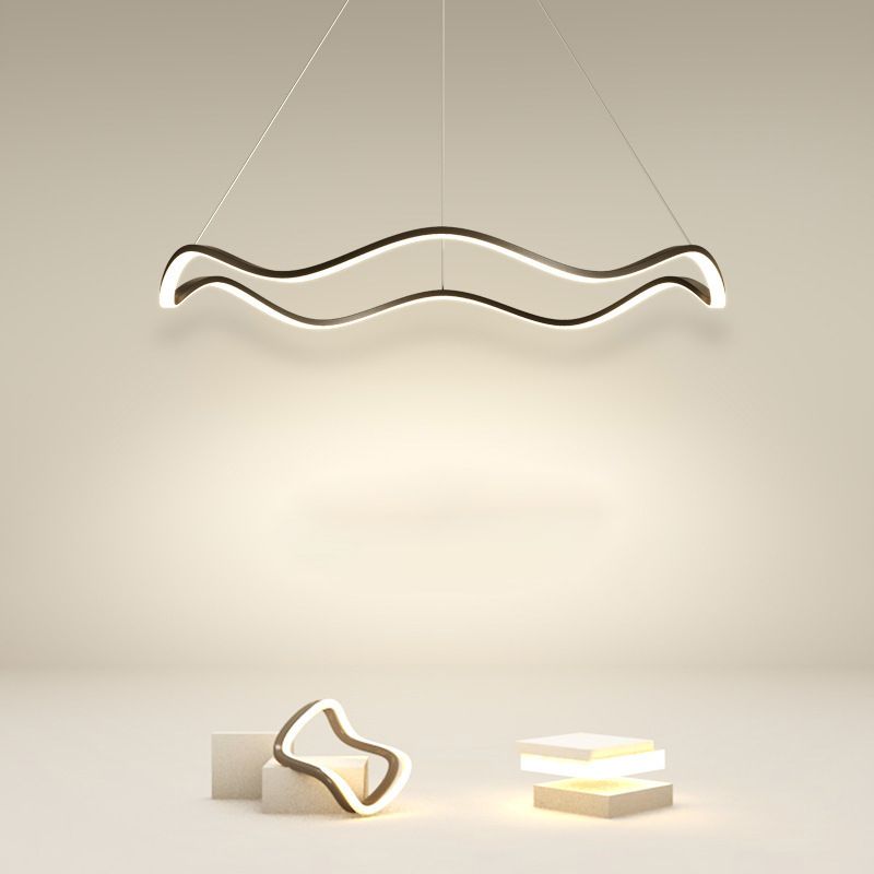 Nordic Twist Ceiling Hanging Light Metal LED Hanging Lamp for Dining Room